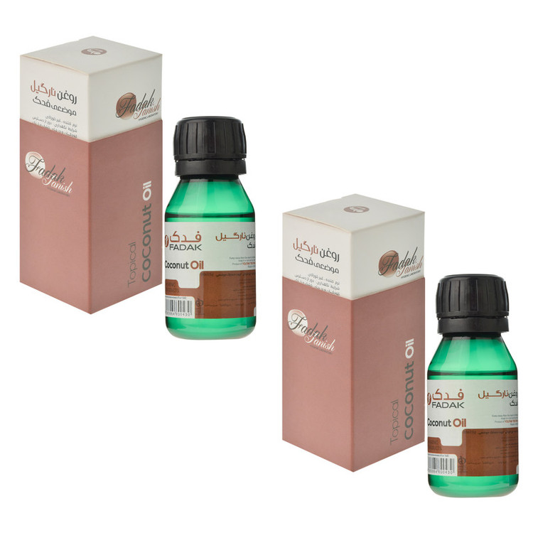 روغن نارگیل فدک تانیش مدل CoCO مناسب برای انواع پوست و مو حجم 50 میلی لیتر بسته دو عددی