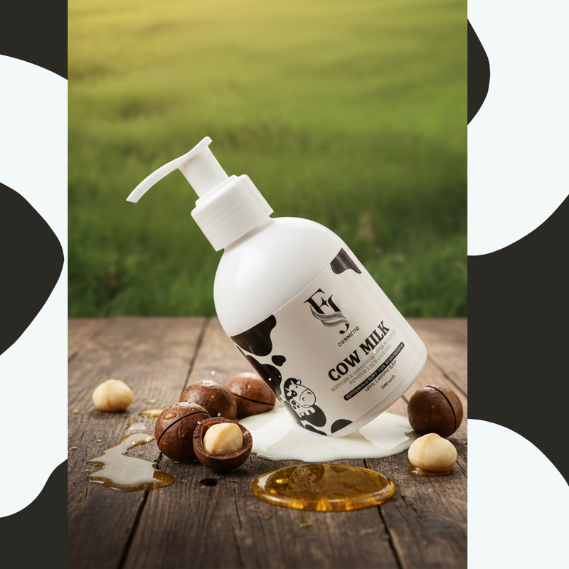 کرم آبرسان دست و صورت افجه مدل COW - M06 مناسب انواع پوست حجم 200 میلی لیتر مجموعه 6عددی