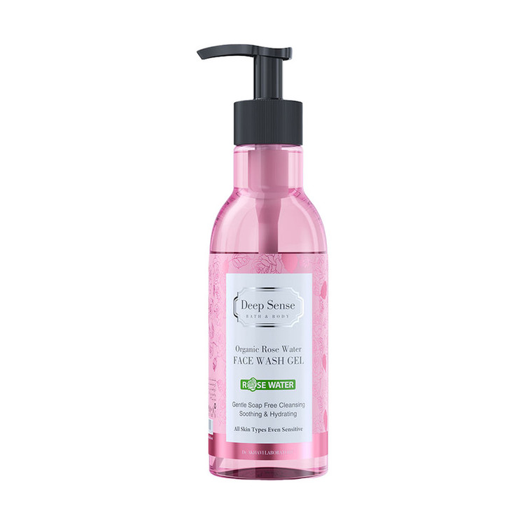ژل شستشوی صورت دیپ سنس مدل Rose Water مناسب پوست های حساس حجم 250 میلیلیتر