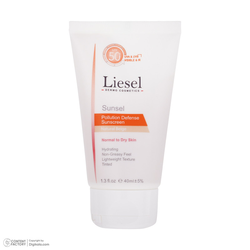 کرم ضد آفتاب رنگی لایسل SPF 50 مدل 01 مناسب انواع پوست حجم 40 میلیلیتر