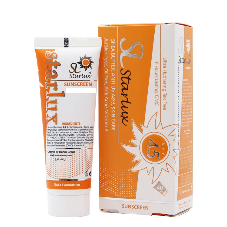 کرم ضد آفتاب رنگی استار لوکس SPF 45 مدل DB مناسب انواع پوست حجم 40 میلیلیتر