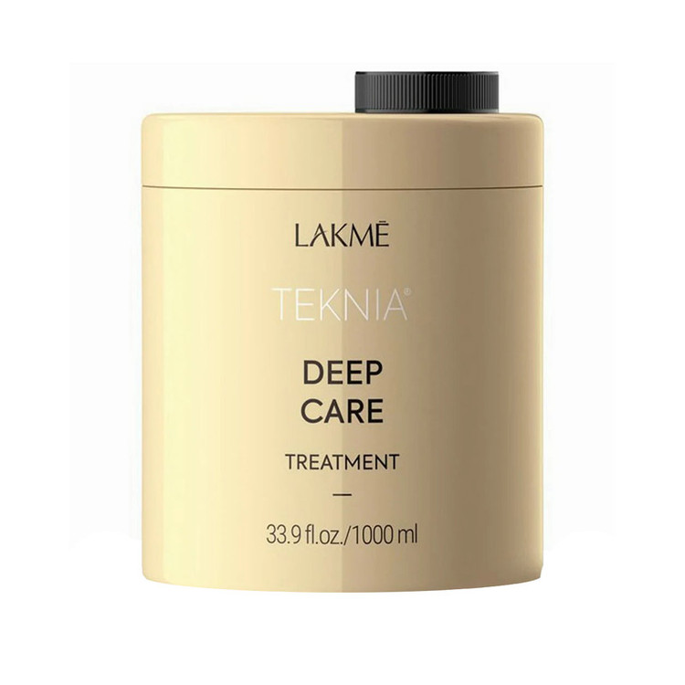 ماسک مو ترمیم کننده لاکمه مدل DEEP CARE مناسب برای موهای شکننده و آسیب دیده حجم 1000 میلی لیتر
