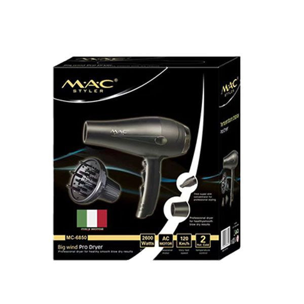 سشوار حرفهای ۲۶۰۰ وات مک استایلر مدل MC-6850