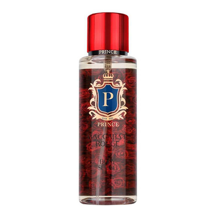 بادی اسپلش زنانه پرنس مدل BACCARAT ROUGE حجم 250 میلی‌لیتر