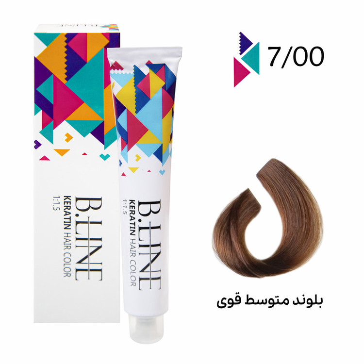 رنگ مو بی لاین شماره 7.00 حجم 100 میلی لیتر رنگ بلوند متوسط قوی