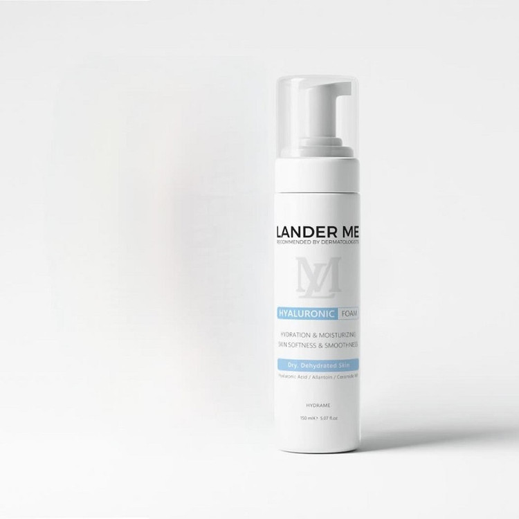 فوم شستشو صورت لندرمی مدل HYALURONIC مناسب پوست خشک حجم 150 میلی لیتر