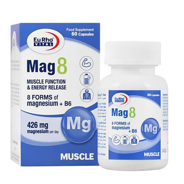 کپسول منیزیم 8 یوروویتال بسته 60 عددی