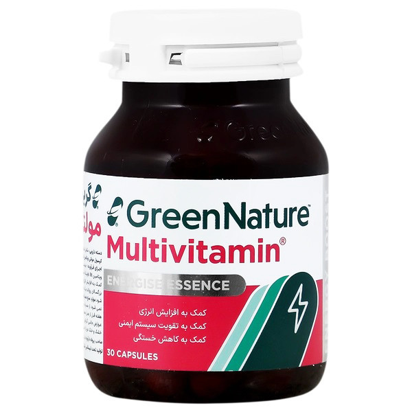 کپسول مولتی ویتامین گرین نیچر بسته 30 عددی
