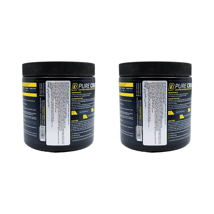 پودر کراتین مونوهیدرات بیسیکس - 300 گرم بسته 2 عددی