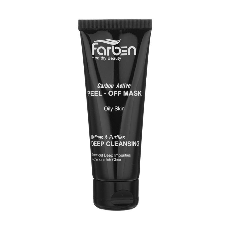 ماسک صورت کربن فعال فاربن مدل Carbon Active حجم 75 میلیلیتر، مناسب پوست چرب و آکنهای، پاکسازی عمیق، رفع جوشهای سرسیاه و بازکننده منافذ پوست