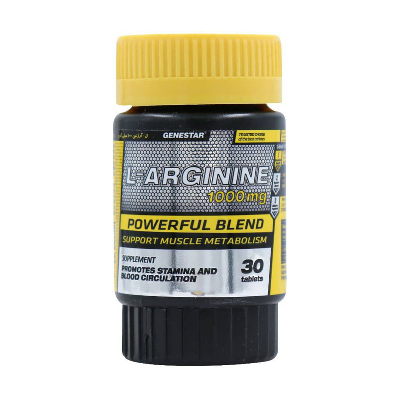 قرص ال آرژنین ژن استار - 1000 میلی گرم بسته 30 عددی